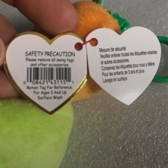 TY Beanie Baby Beanie Bellies Hollow the Halloween Pumpkin Plastic Key Clip 4” - Picture 6 of 9